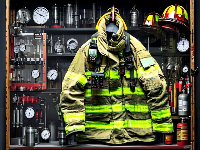 消防服反光条耐热性测试-4